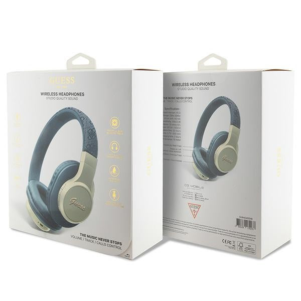 Guess Over-Ear 4G Script - Ασύρματα Bluetooth Ακουστικά - Blue