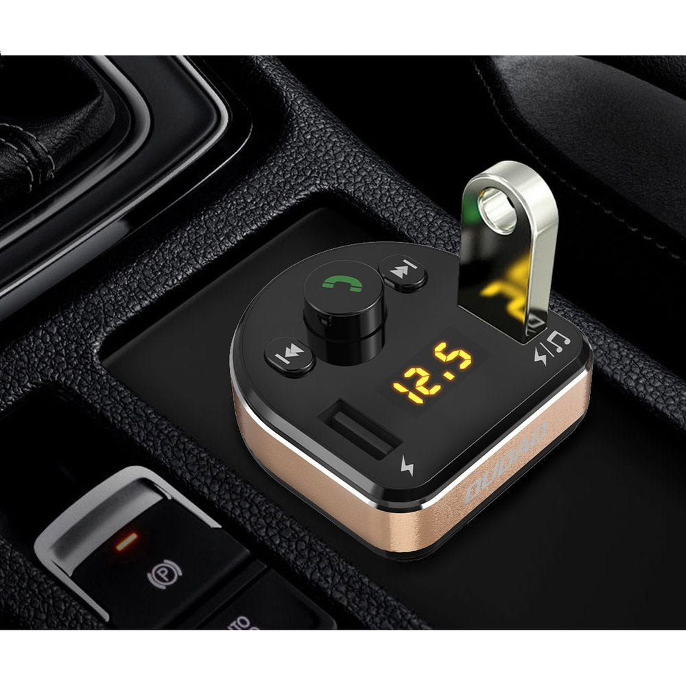Dudao R2Pro FM Transmitter για Αναπαραγωγή Μουσικής / Κλήσεις / Φόρτιση Κινητών στο Αυτοκίνητο - Black