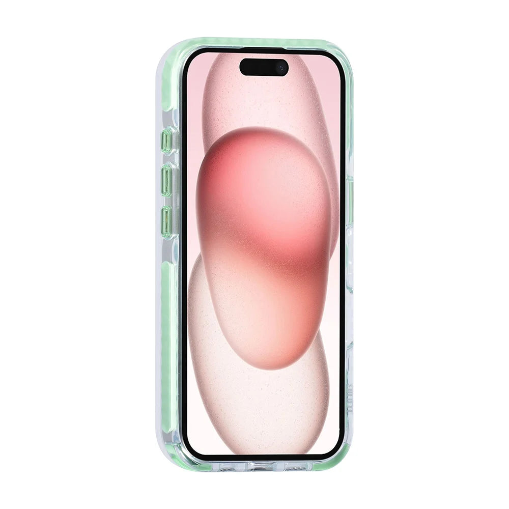 Tuniq iPhone 16 - MagSafe Σκληρή Θήκη με Πλαίσιο Σιλικόνης και Λουράκι - Διάφανη / Green