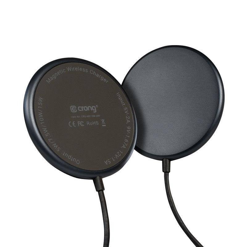 Crong MagSpot 15W Ασύρματος Φορτιστής MagSafe - Graphite