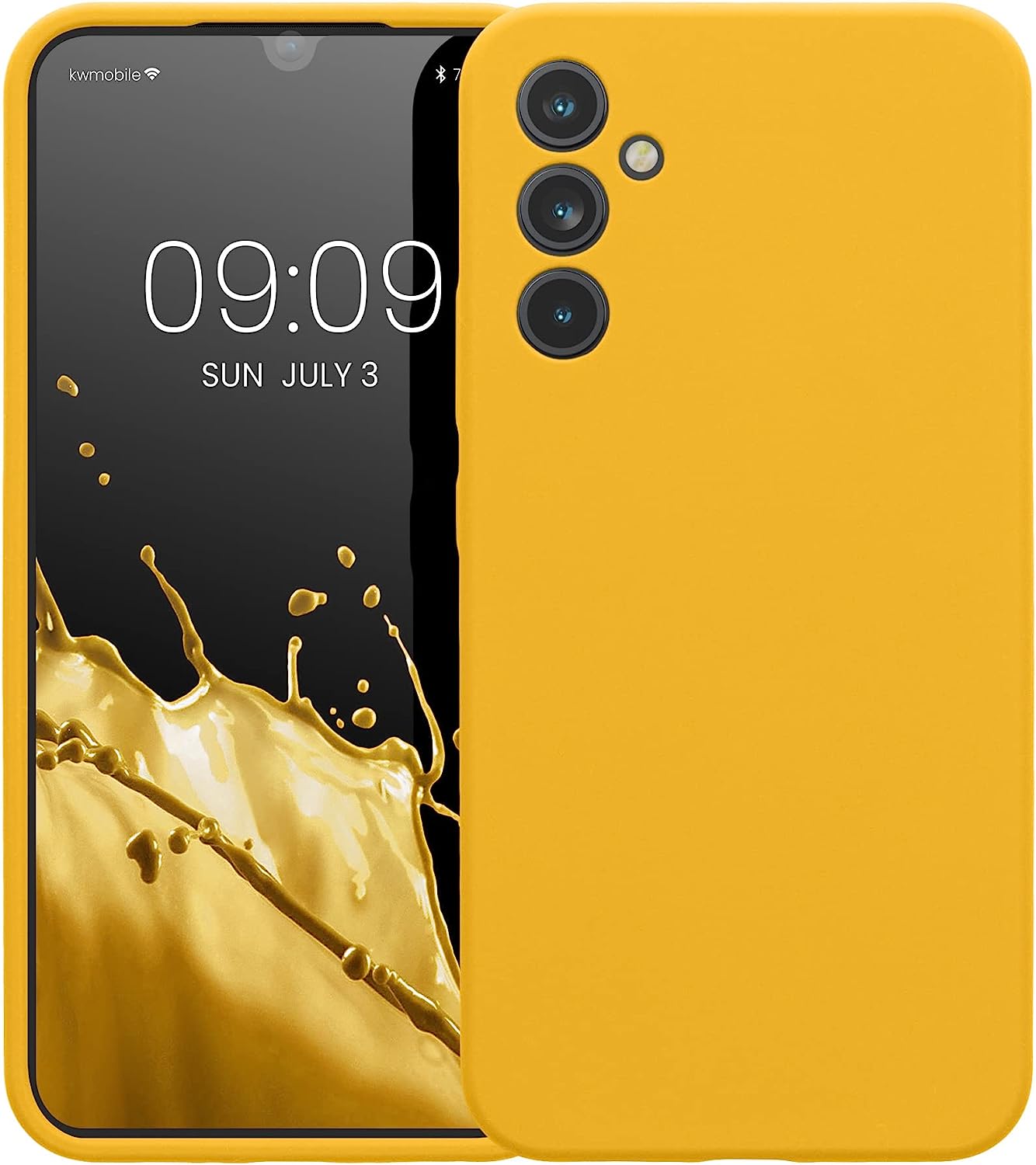 KW Samsung Galaxy A34 5G Θήκη Σιλικόνης Rubber TPU - Radiant Yellow - 60807.165