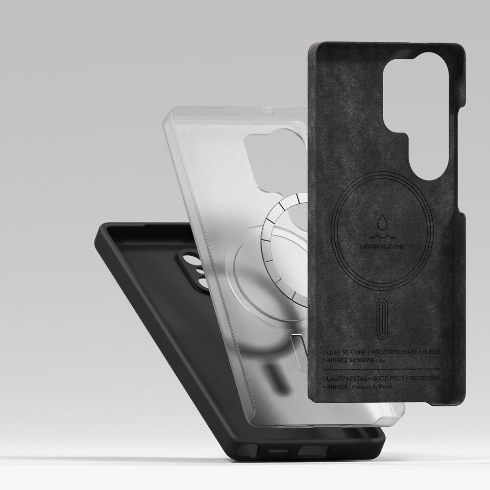 Ringke Samsung Galaxy S25 Ultra Silicone Magnetic MagSafe Case Θήκη Σιλικόνης με MagSafe - Black