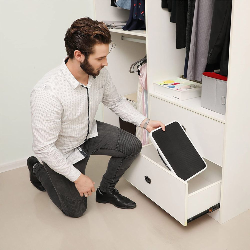 Songmics Αναδιπλούμενο Σκαλοπάτι με Αντιολισθητική Επιφάνεια - White - GSL01WT