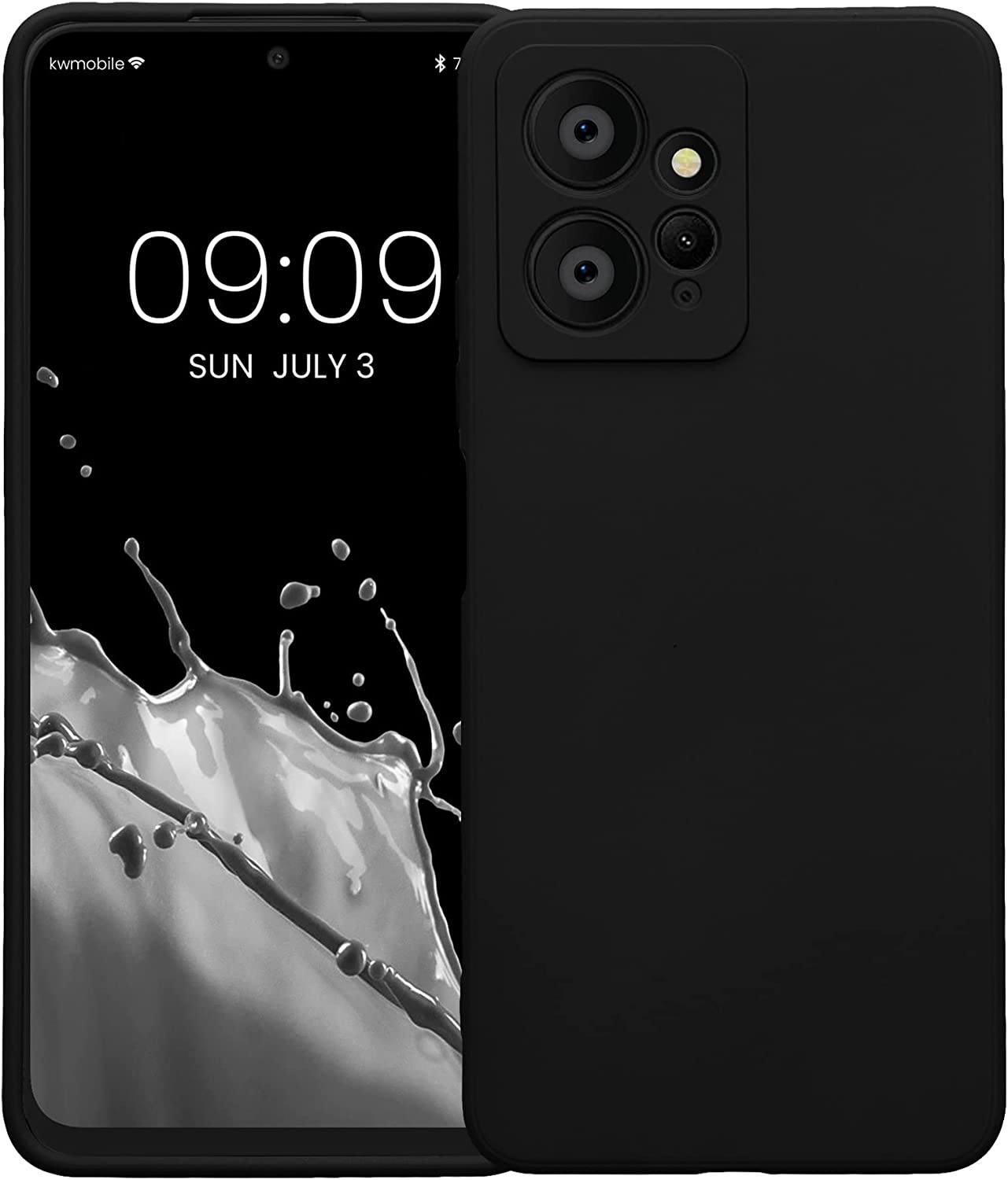 KW Xiaomi Redmi Note 12 4G Θήκη Σιλικόνης Rubberized TPU - Black - 61170.01