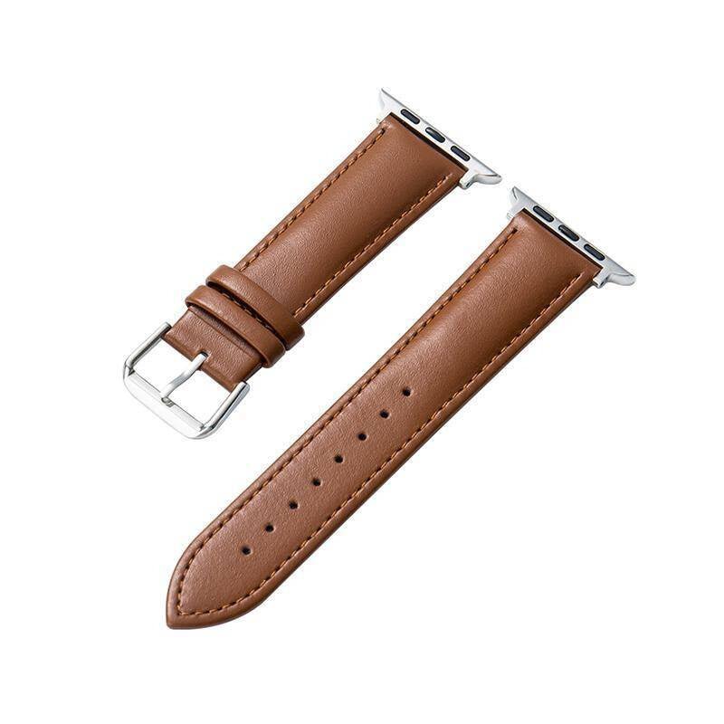 Crong Λουράκι Apple Watch 4/5/6/7/8/9/10/11 - SE (1/2/3) - Ultra (1/2/3) - 42/44/45/49mm από Γνήσιο Δέρμα - Noble Band - Mokka