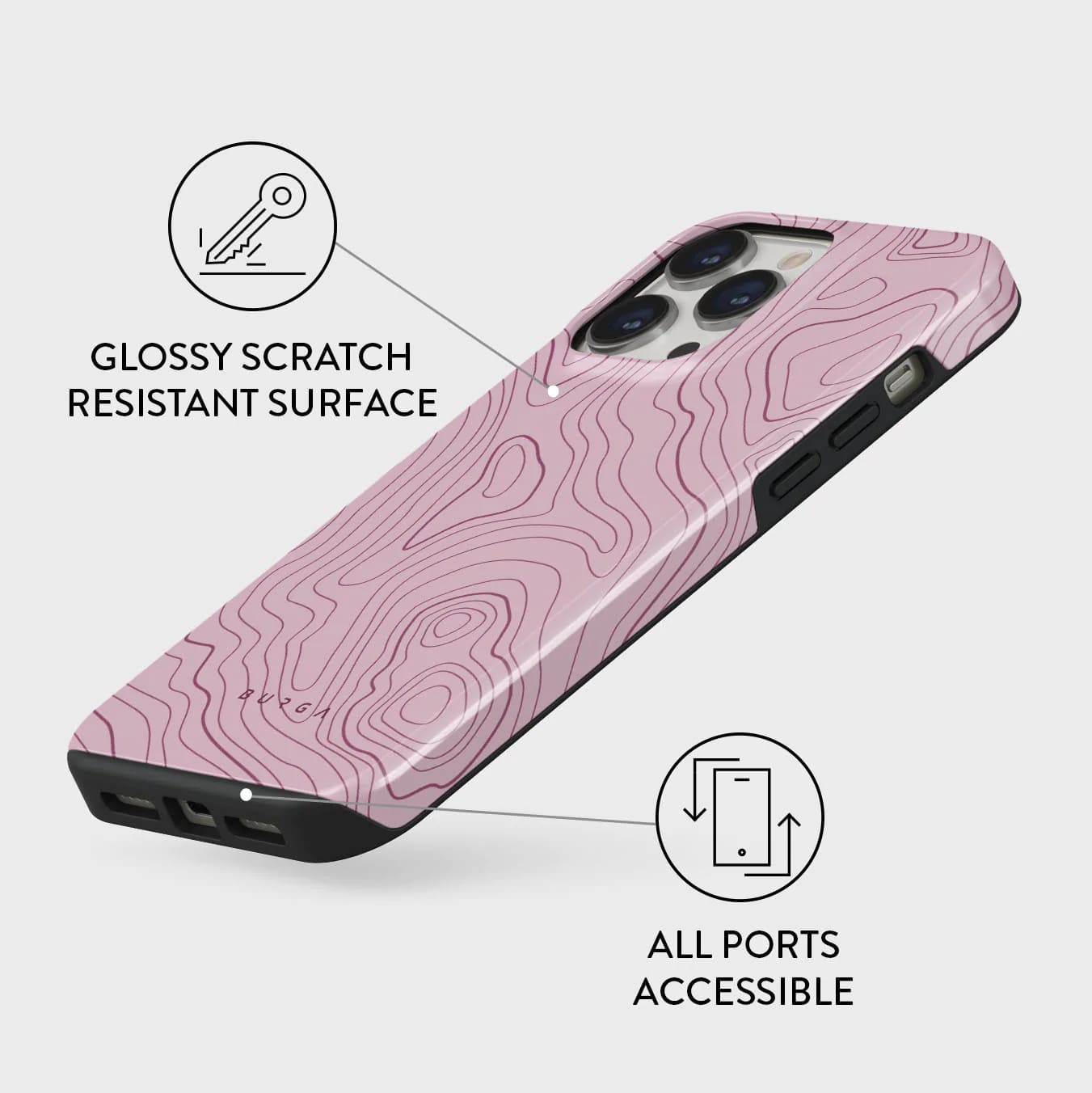 Burga iPhone 14 Pro Fashion Tough Σκληρή Θήκη - Maze