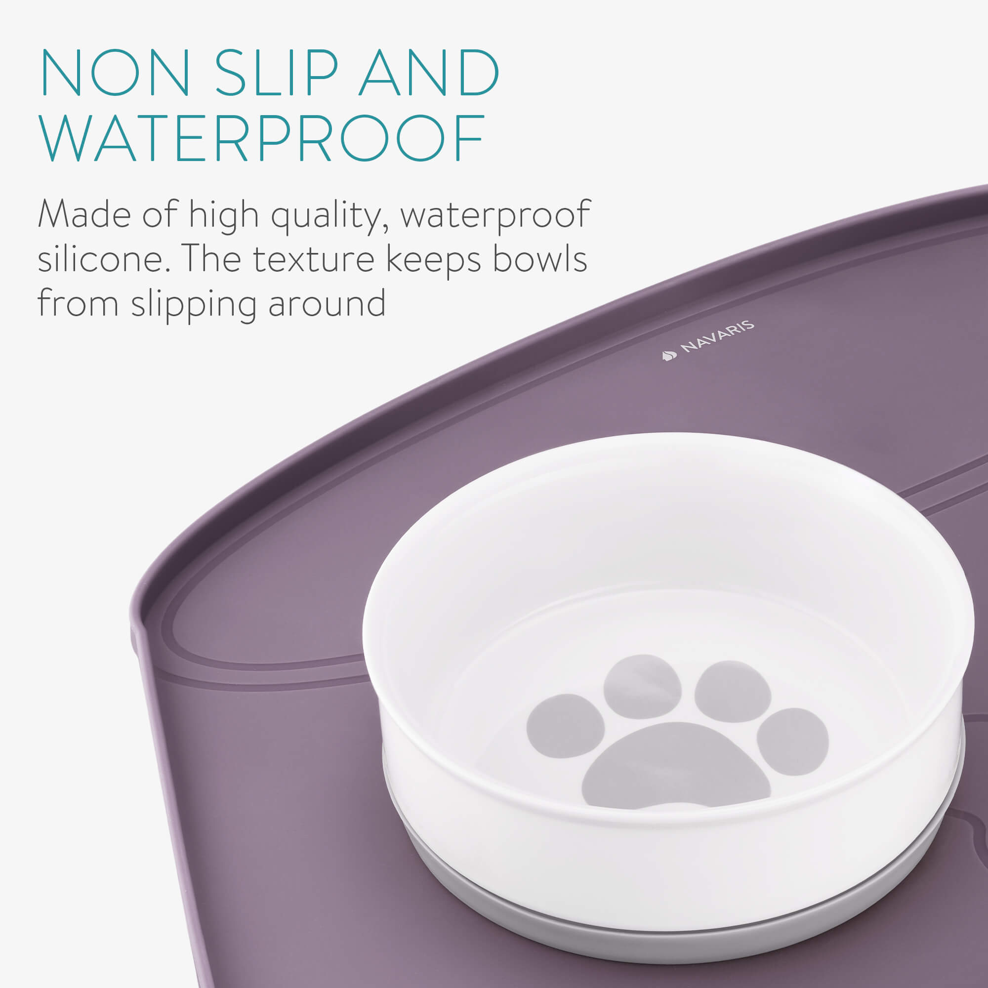 Navaris Χαλάκι Σιλικόνης για Μπολ Σκύλου - Purple - 54822.38