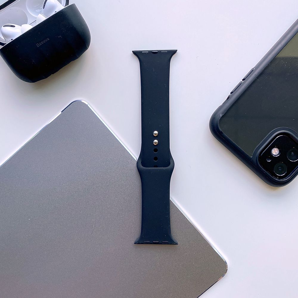Tech-Protect Λουράκι Apple Watch 4 / 5 / 6 / 7 / 8 / 9 / SE / ULTRA 1 / ULTRA 2 - 42 / 44 / 45 / 49 mm IconBand Λαστιχένιο - Black