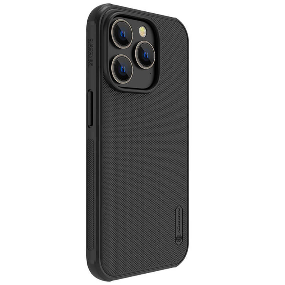 Nillkin iPhone 14 Pro Super Frosted Shield Pro Σκληρή Θήκη με Πλαίσιο Σιλικόνης - Black