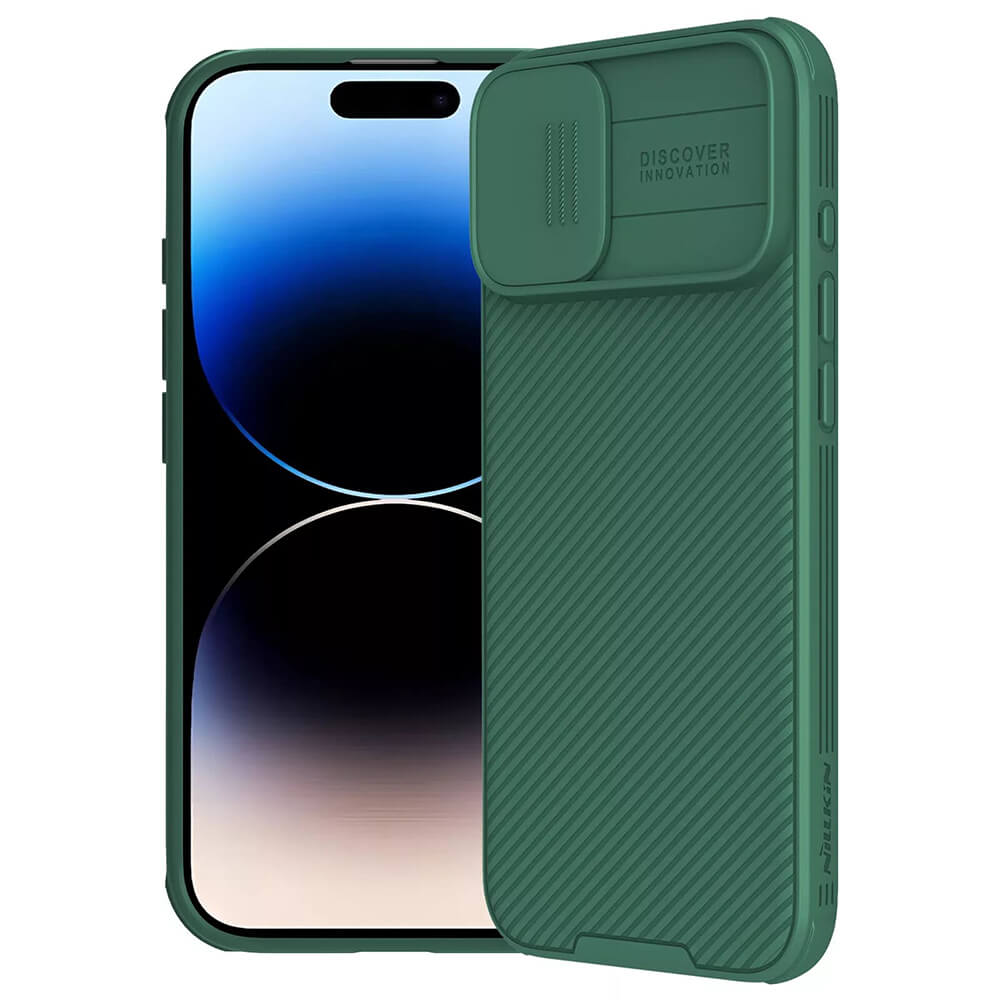 Nillkin iPhone 16 CamShield Pro Σκληρή Θήκη με Κάλυμμα για την Κάμερα - Green