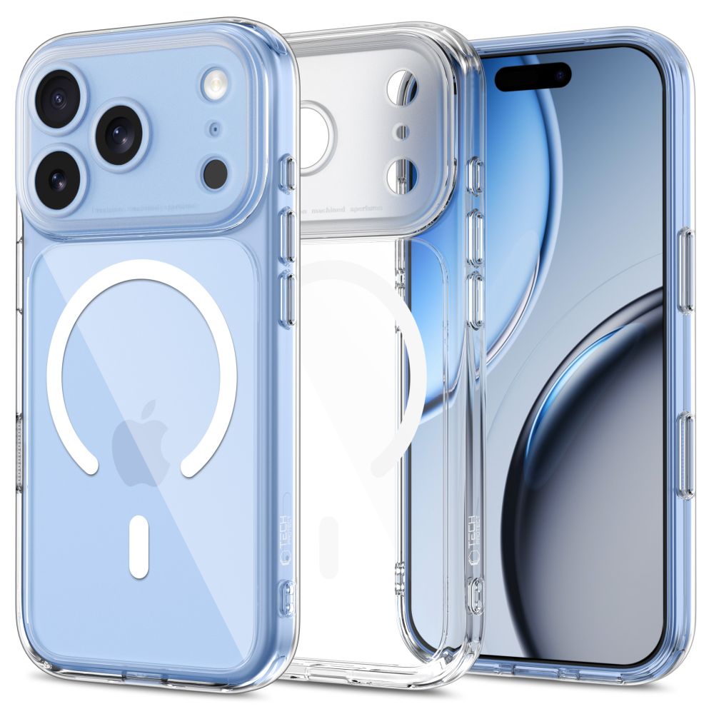 Tech-Protect iPhone 17 Pro Max / iPhone 18 Pro Max - Σκληρή Θήκη με Πλαίσιο Σιλικόνης - MagPeak MagSafe CC - Clear
