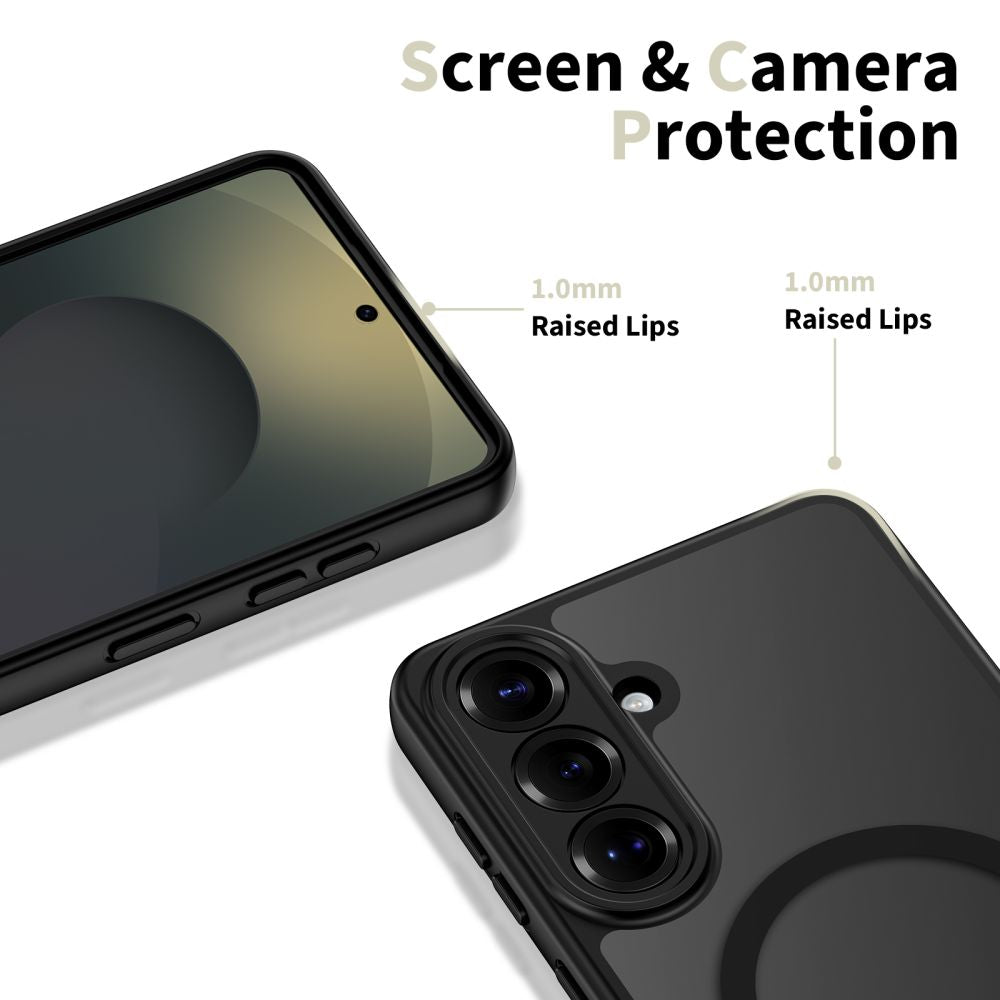 Tech - Protect Samsung Galaxy S26 - Σκληρή Θήκη με Πλαίσιο Σιλικόνης και MagSafe - BasicMag - Matte Black