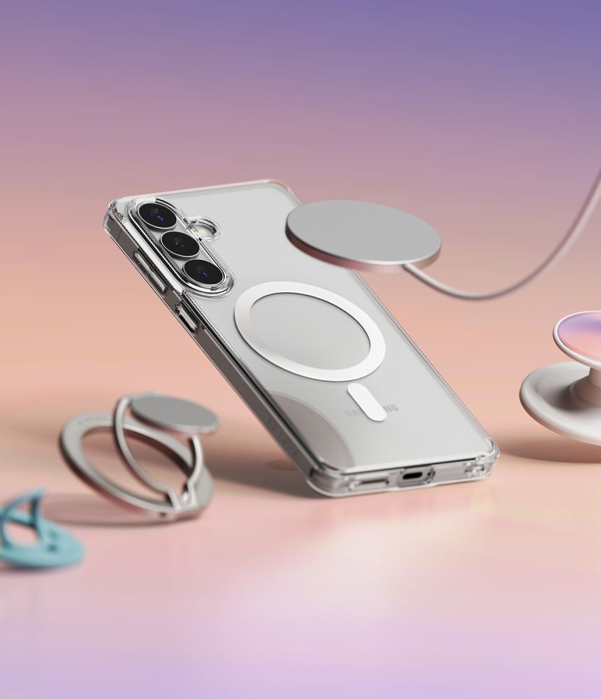 Ringke Samsung Galaxy S26 Plus - Σκληρή Θήκη με Πλαίσιο Σιλικόνης και MagSafe - Fusion Magnetic - Clear