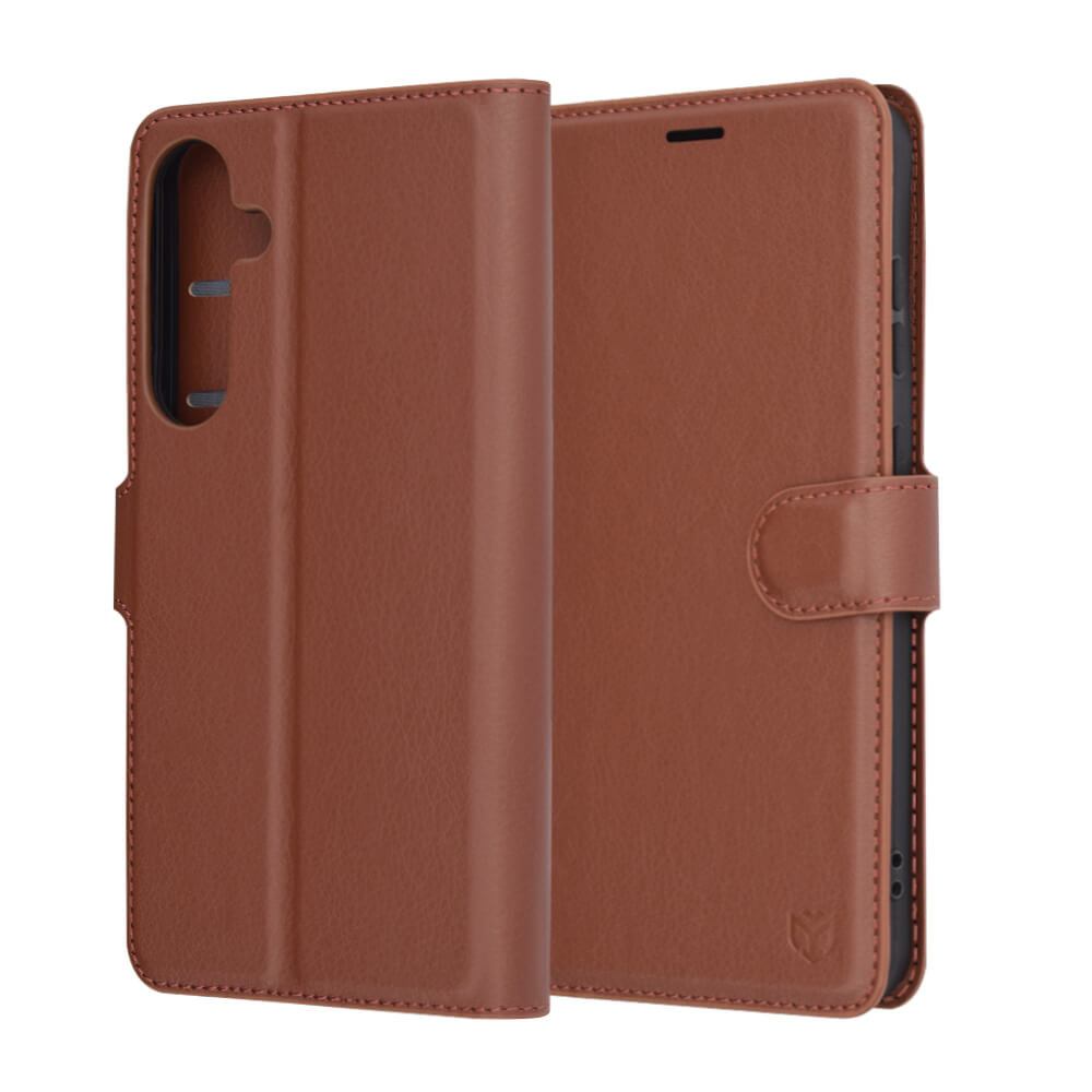 Techsuit Samsung Galaxy S25 Plus - Leather Folio - Θήκη Πορτοφόλι από Δερματίνη με Stand - Brown
