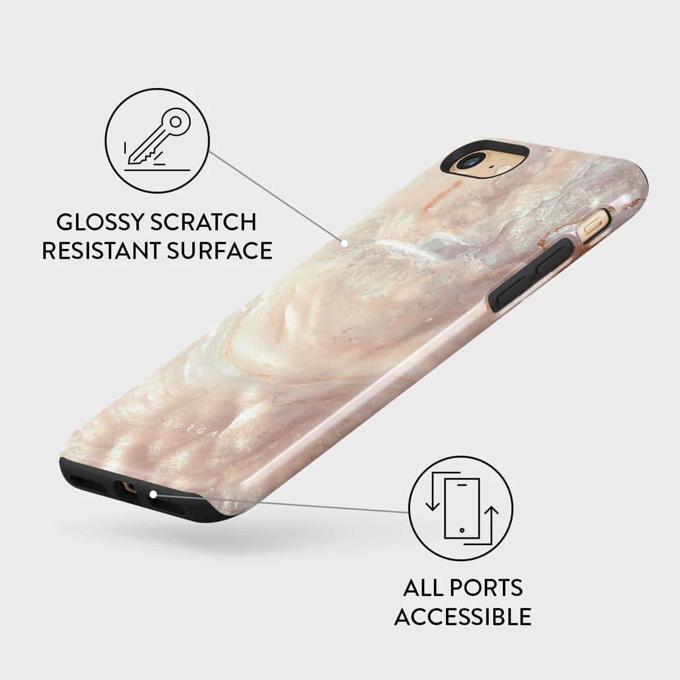 Burga iPhone SE 2022 / SE 2020 / 7 / 8 Fashion Tough Σκληρή Θήκη - Serene Sunset