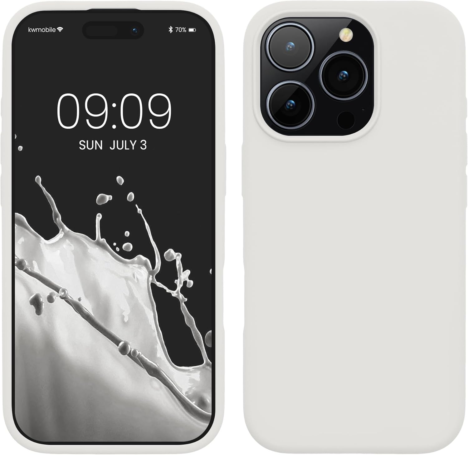 KW iPhone 16 Pro Θήκη Σιλικόνης Rubberized TPU - White