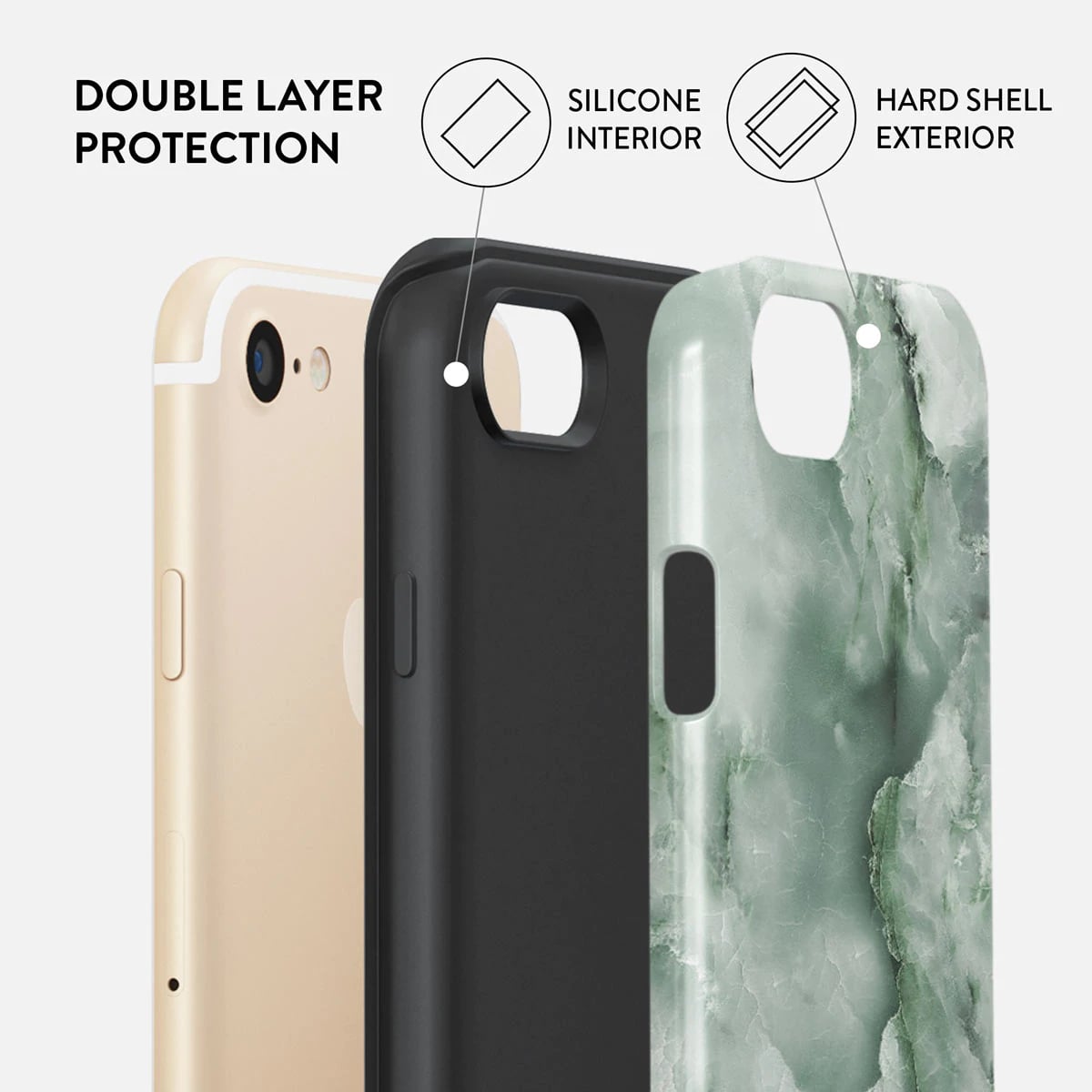 Burga iPhone SE 2022 / SE 2020 / 7 / 8 Fashion Tough Σκληρή Θήκη - Pistachio Cheesecake