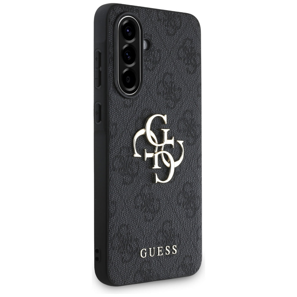 Guess Samsung Galaxy A56 5G - Big 4G Logo Classic Logo - Σκληρή Θήκη με Επένδυση από Οικολογικό Δέρμα - Black - GUHCSA564GMGGR