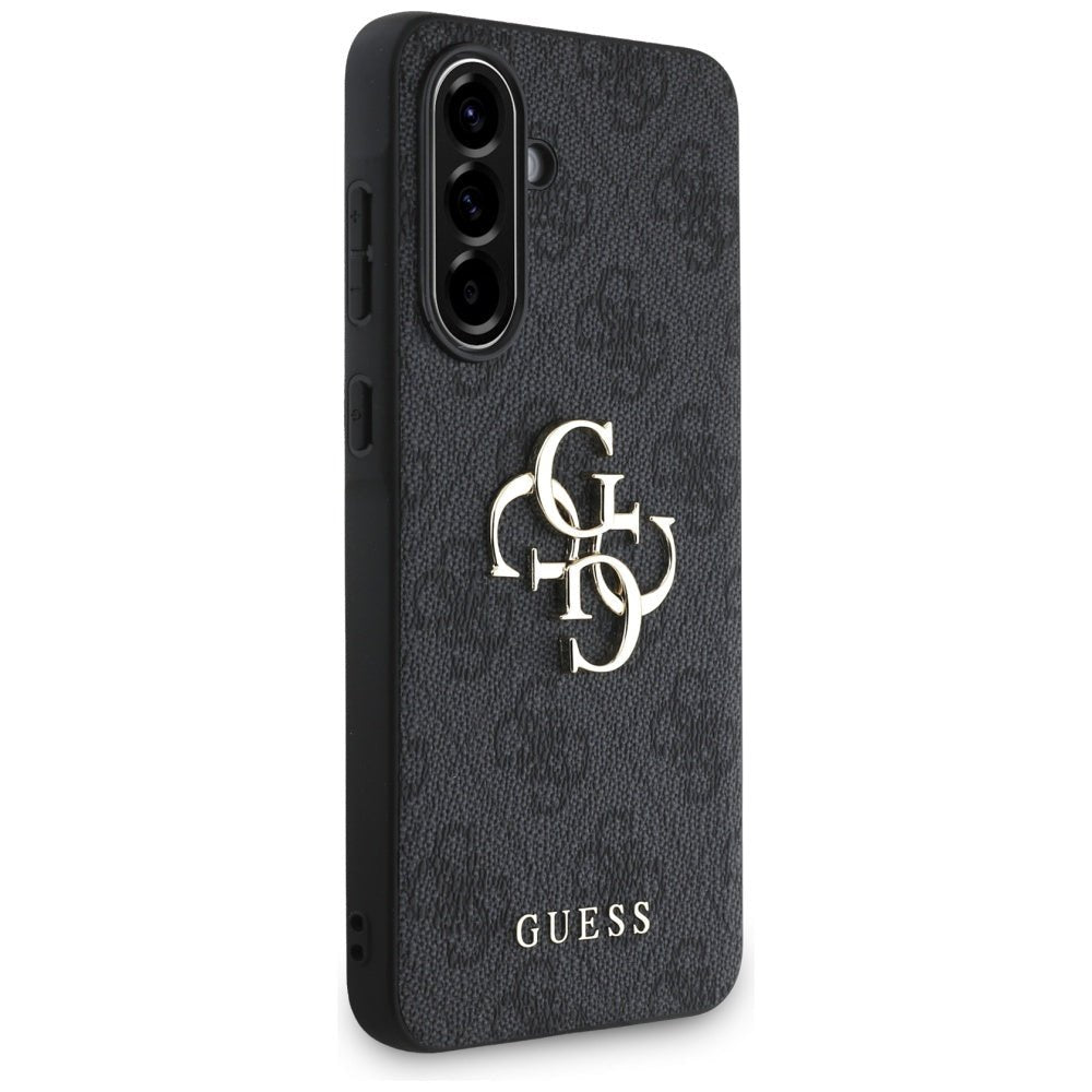 Guess Samsung Galaxy A56 5G - Big 4G Logo Classic Logo - Σκληρή Θήκη με Επένδυση από Οικολογικό Δέρμα - Black - GUHCSA564GMGGR