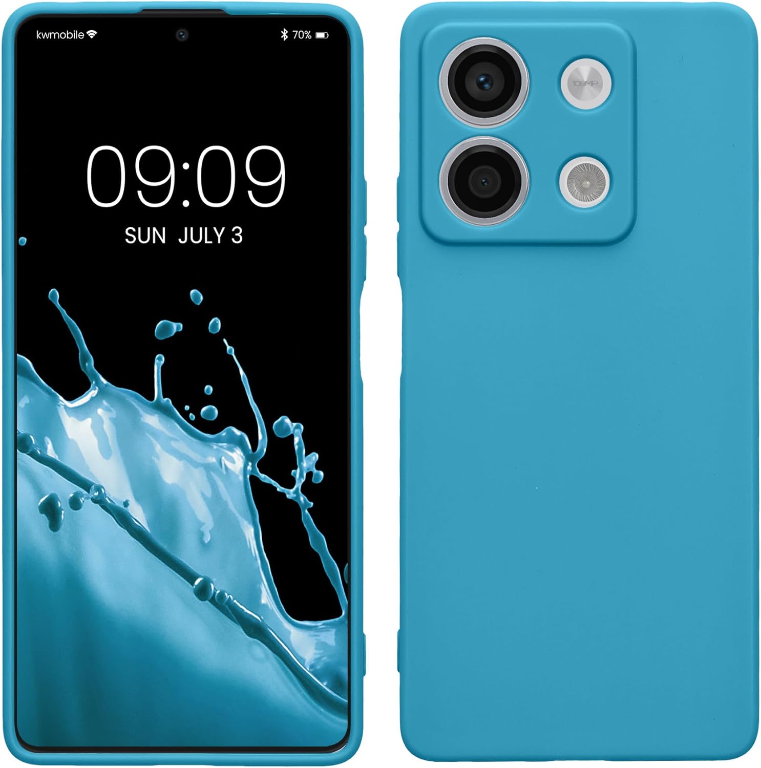 KW Xiaomi Redmi Note 13 5G Θήκη Σιλικόνης TPU - Caribbean Blue