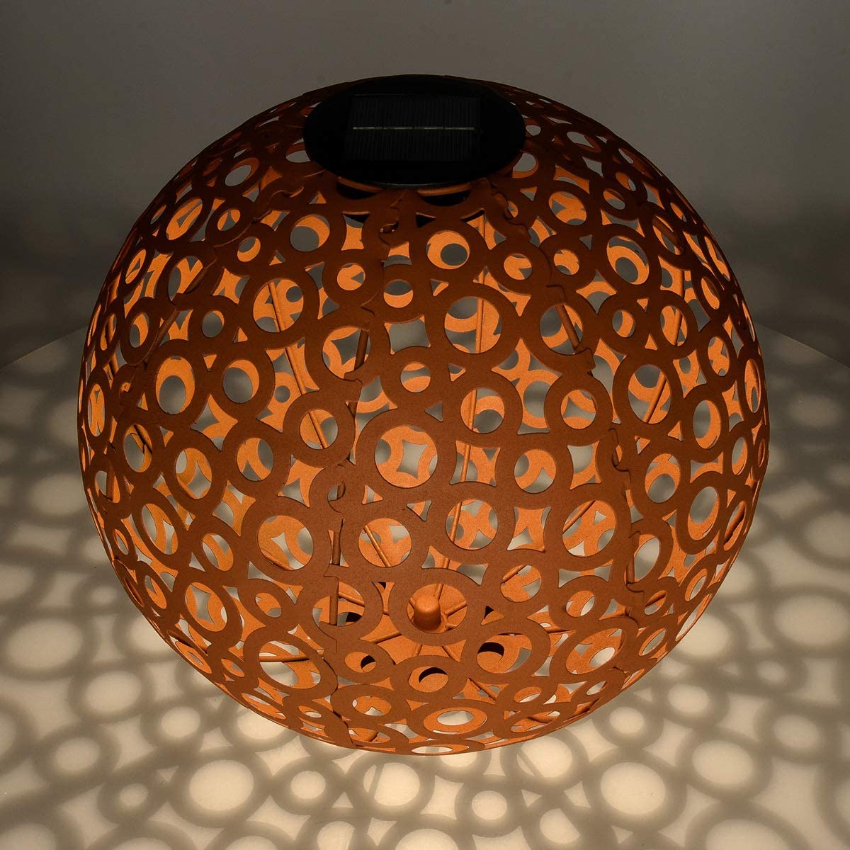 Navaris Outdoor Solar Light Ball Διακοσμητική Φωτεινή Μπάλα - Powder Rust Ornament - 47543.02