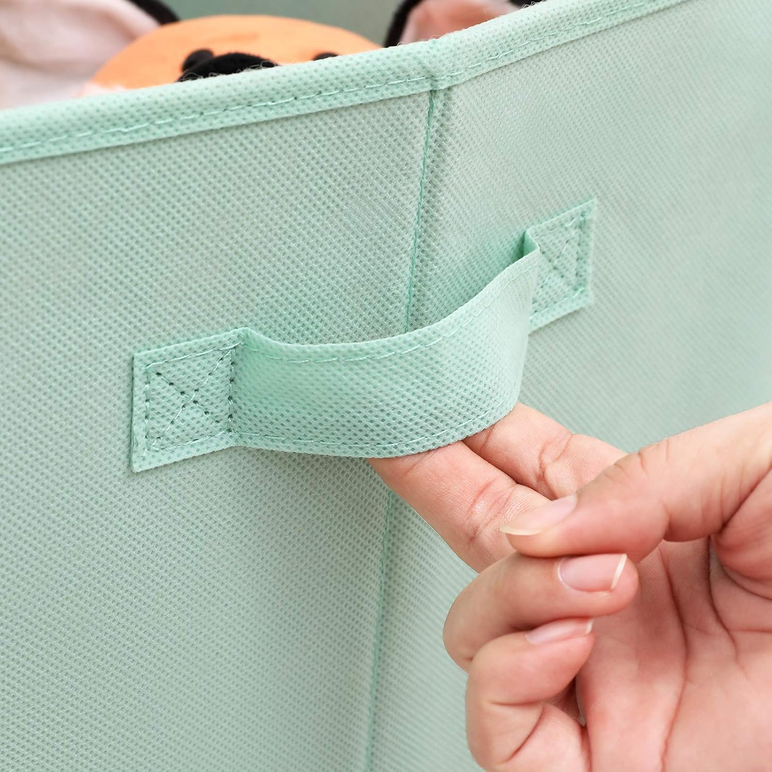 Songmics Σετ με 3 Παιδικά Κουτιά Αποθήκευσης Παιχνιδιών με Χερούλια - Space Theme - Green - RFB001G03