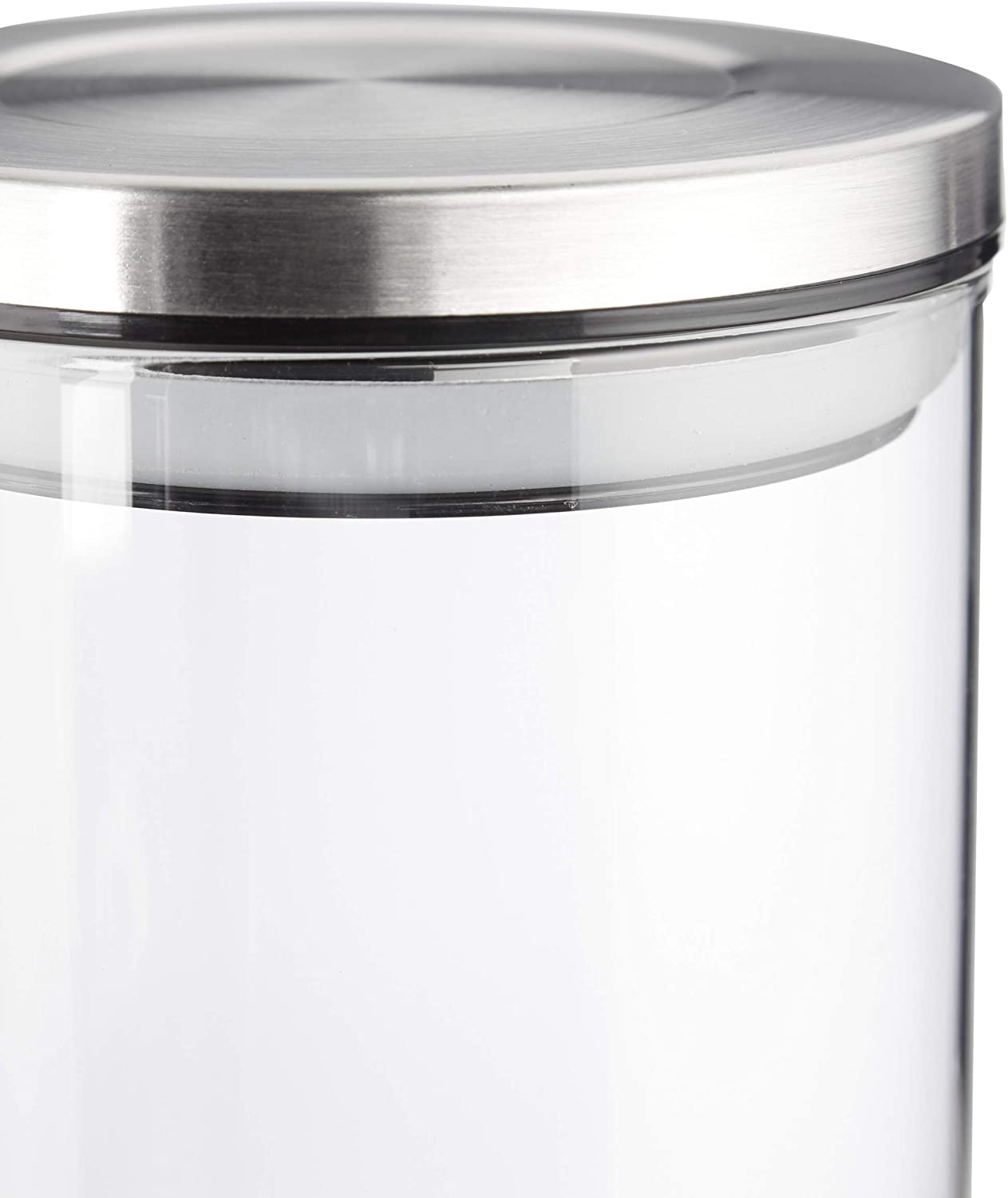 Relaxdays Σετ με 3 Γυάλινα Βάζα Αποθήκευσης - Silver / Clear - 4052025279967