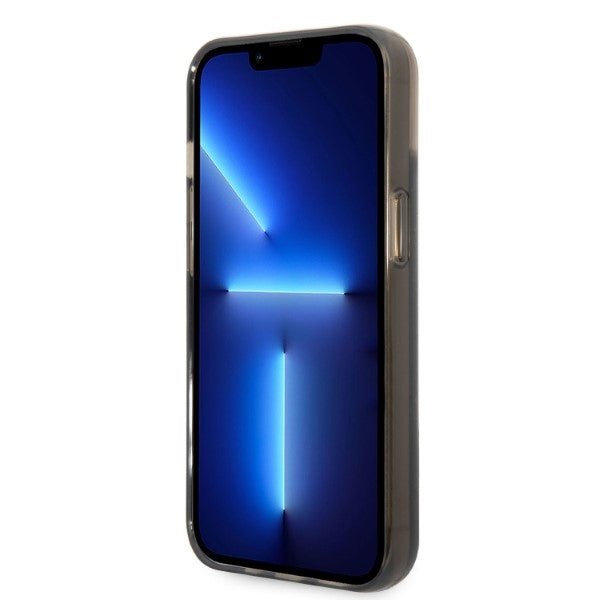 Karl Lagerfeld iPhone 14 Plus - Liquid Glitter RSG Σκληρή Θήκη με Πλαίσιο Σιλικόνης - Διάφανη / Black - KLHCP14MLCRSGRK