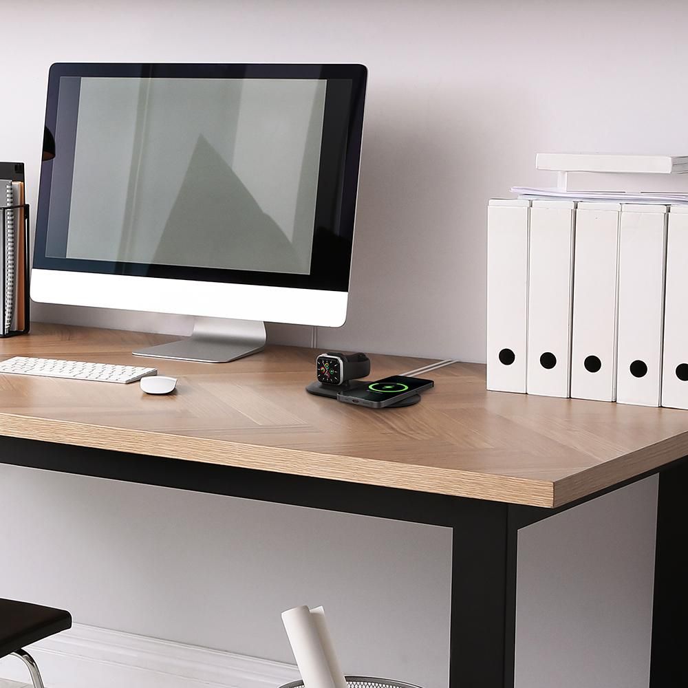 Spigen MagFit Duo Βάση Στήριξης για Φορτιστή MagSafe και Φορτιστή Apple Watch - Black