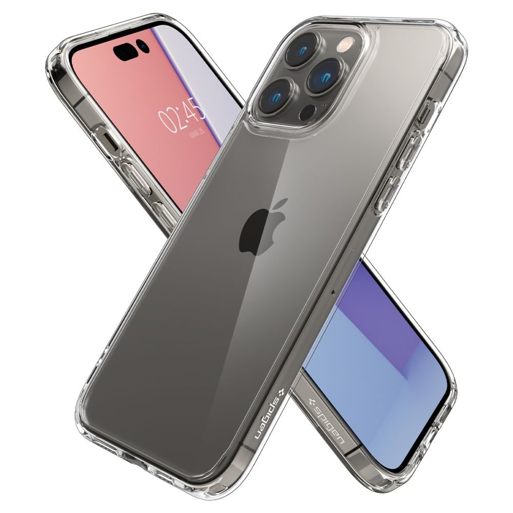 Spigen iPhone 14 Pro Max Ultra Hybrid Σκληρή Θήκη με Πλαίσιο Σιλικόνης - Crystal Clear