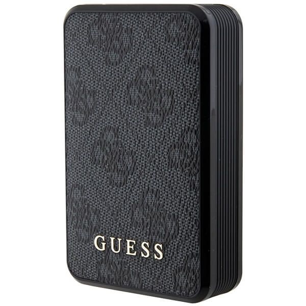 Guess PowerBank 18W - 4G Leather Metal Logo - 10000 mAh - Black - GUPB10DP4GEGK