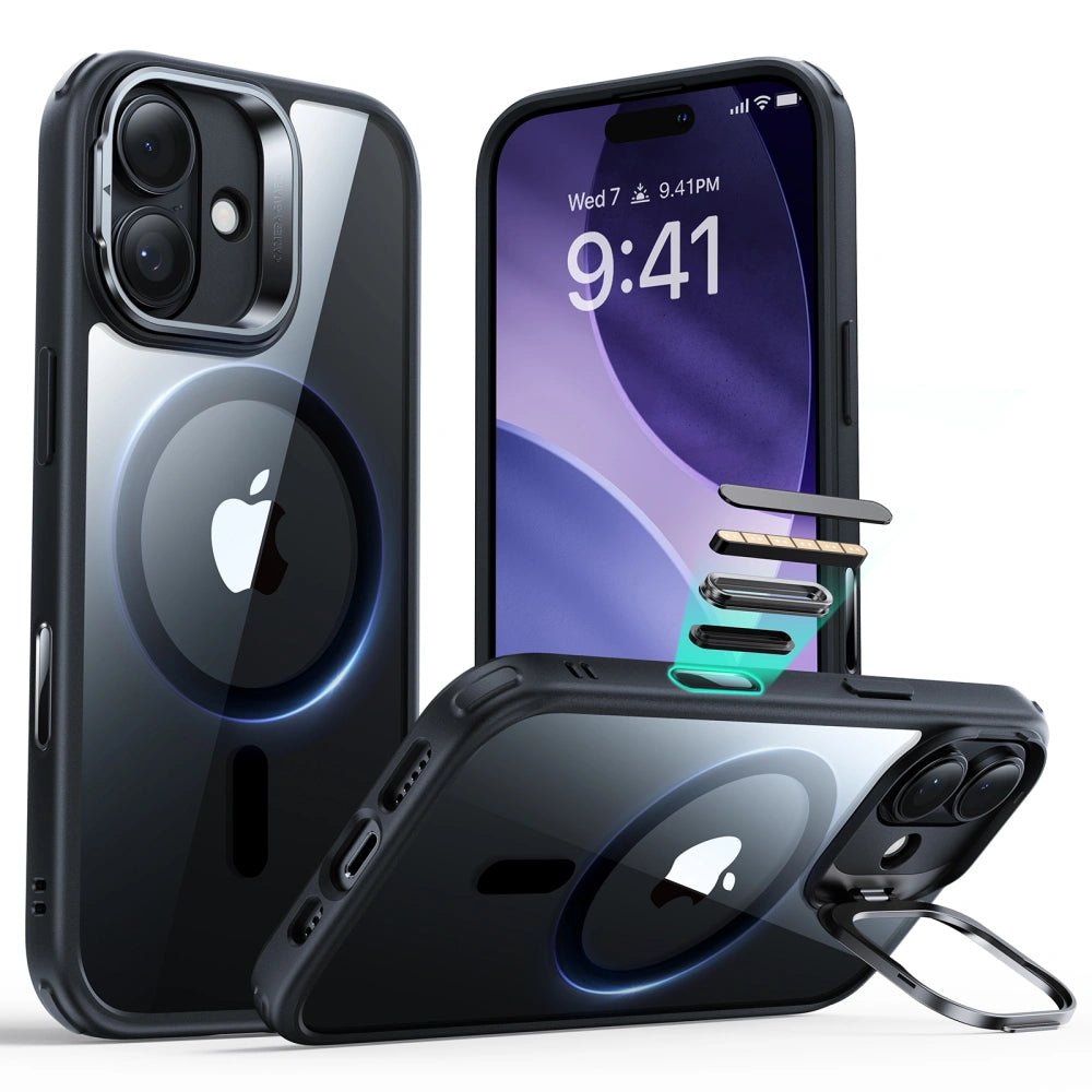 ESR iPhone 17 - Classic Hybrid Kickstand MagSafe - Σκληρή Θήκη με Πλαίσιο Σιλικόνης και MagSafe - Διάφανη / Black