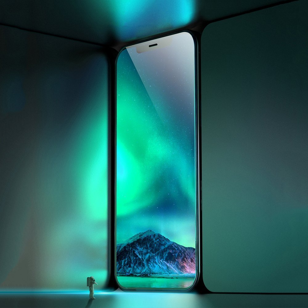 Baseus iPhone 12 Pro Max 0.15mm Eye Protection Full Screen Αντιχαρακτικό Γυαλί Οθόνης - 2 Τεμάχια - Green Light / Clear - SGAPIPH67N-LQ02