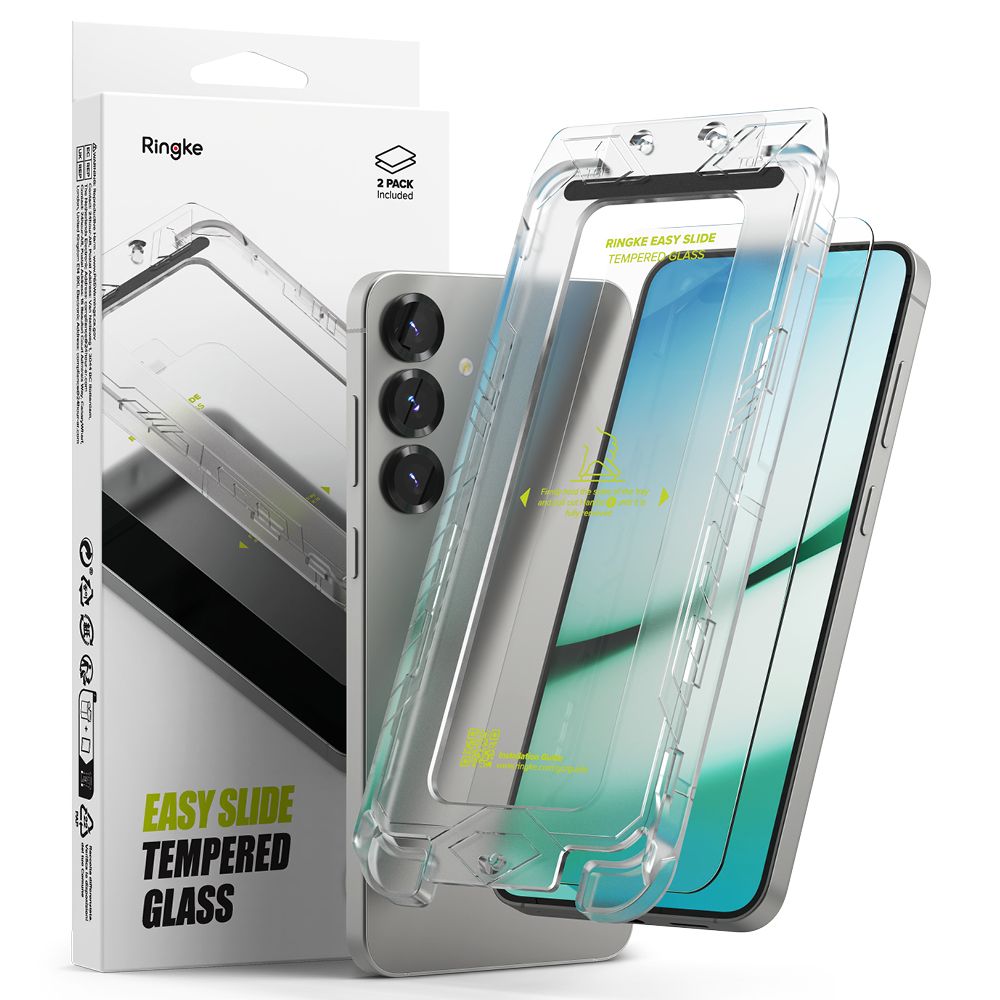 Ringke Samsung Galaxy S25 Plus Easy Slide 2.5D 9H Αντιχαρακτικό Γυαλί Οθόνης - 2 Τεμάχια - Clear