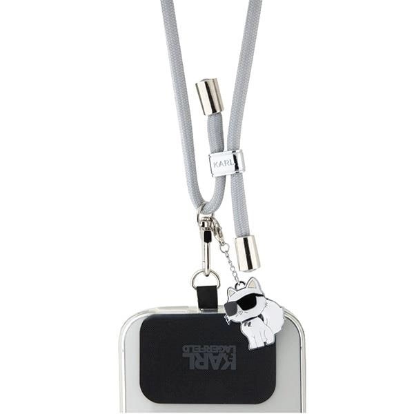 Karl Lagerfeld CBDY Cord - Universal Λουράκι για Θήκη Κινητού - Grey - KLUCNMSCKIG