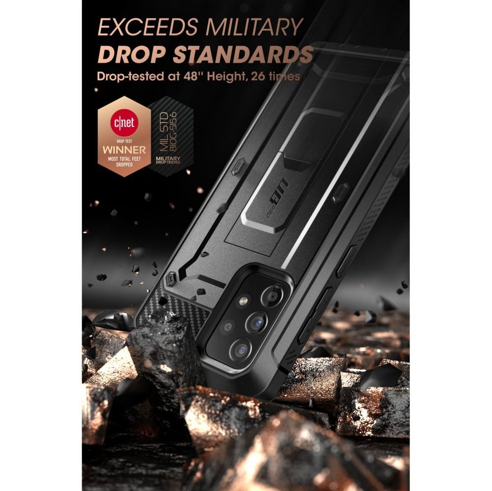 Supcase Samsung Galaxy A33 5G Unicorn Beetle Pro Σκληρή Θήκη με Προστασία Οθόνης και Stand - Black