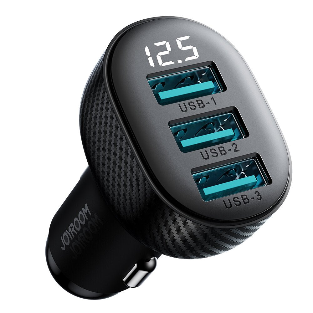 Joyroom Φορτιστής Αυτοκινήτου με 3 Θύρες USB 3.4A - Black - JR - CCD03