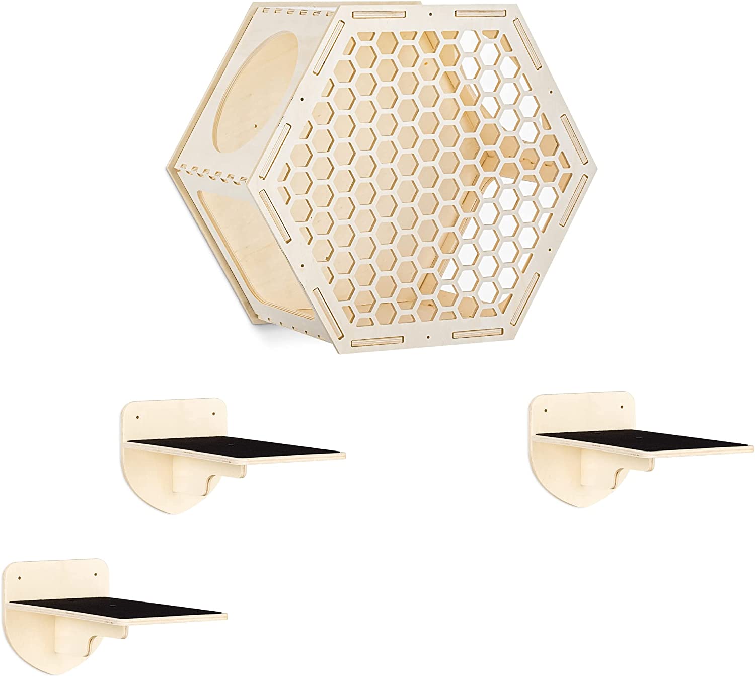 Navaris Επιτοίχιο Σετ Αναρρίχησης για Γάτες - Light Brown - 58934.04