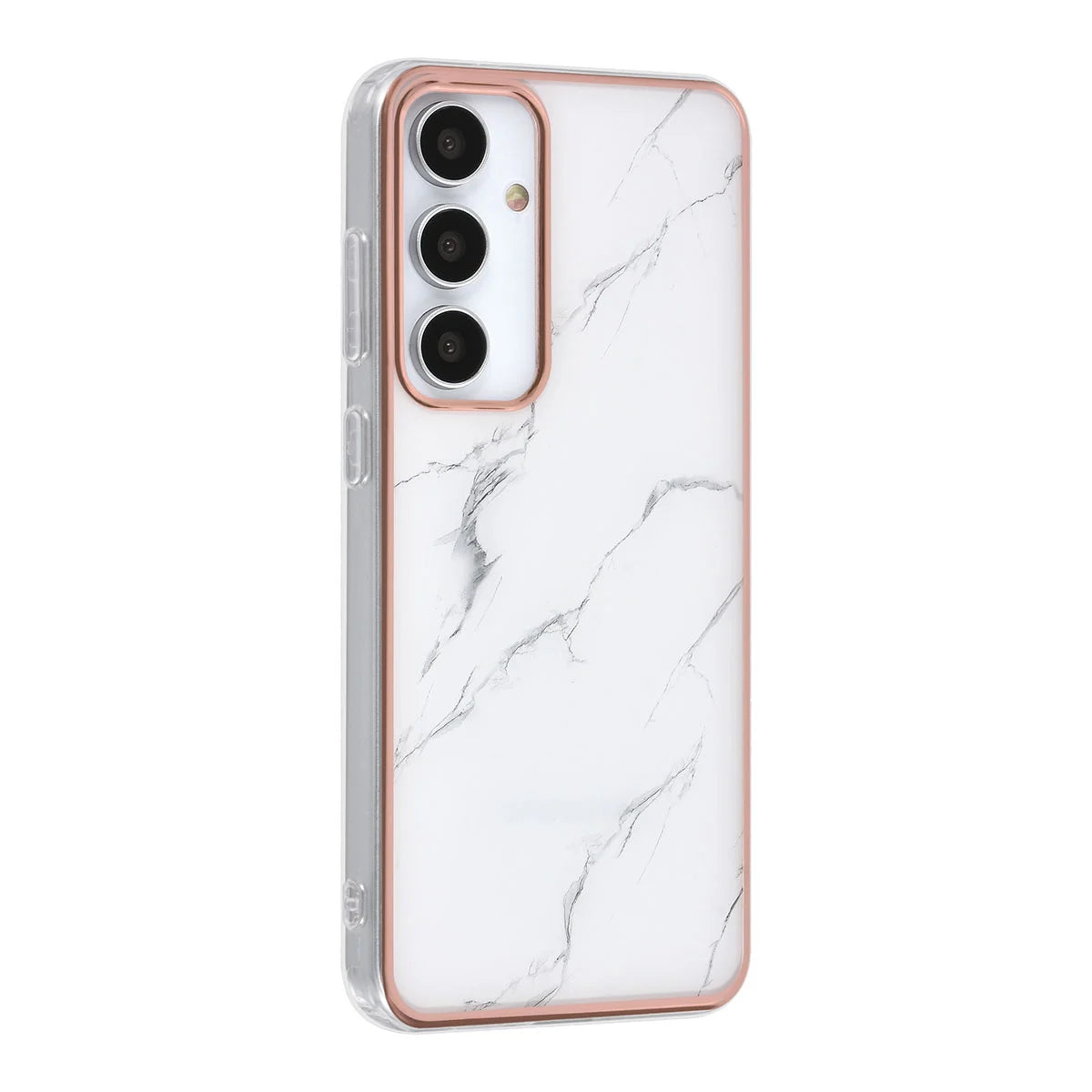 Tuniq Samsung Galaxy S24 Plus - Σκληρή Θήκη με Πλαίσιο Σιλικόνης - Σχέδιο Μάρμαρο - Λευκή