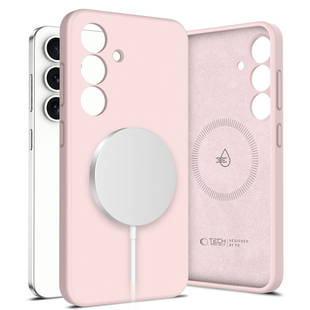 Tech-Protect Samsung Galaxy S25 Liquid Silicone - MagSafe Θήκη Σιλικόνης TPU - Pink Pearl