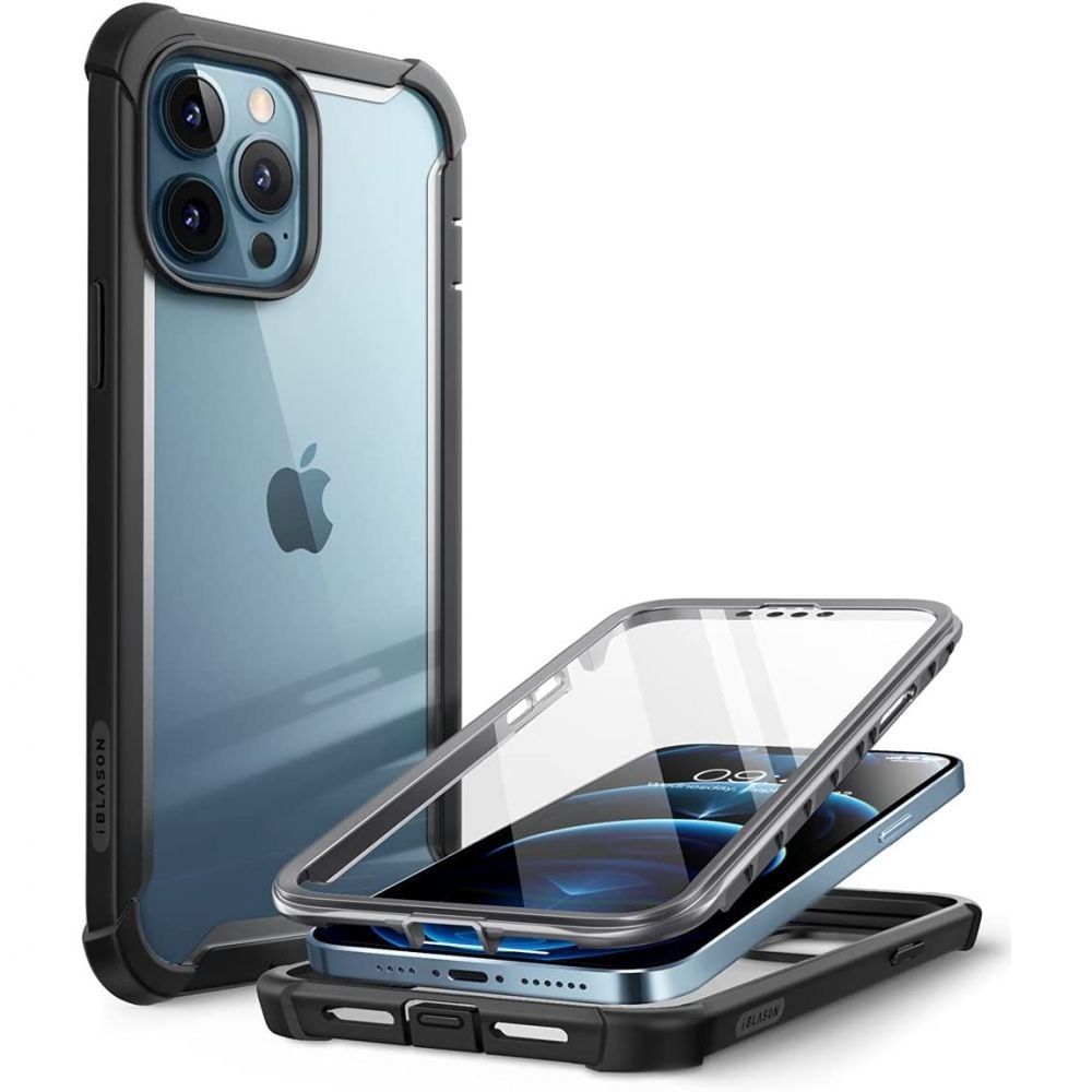i - Blason iPhone 13 Pro Ares Σκληρή Θήκη με Πλαίσιο Σιλικόνης και Προστασία Οθόνης - Black