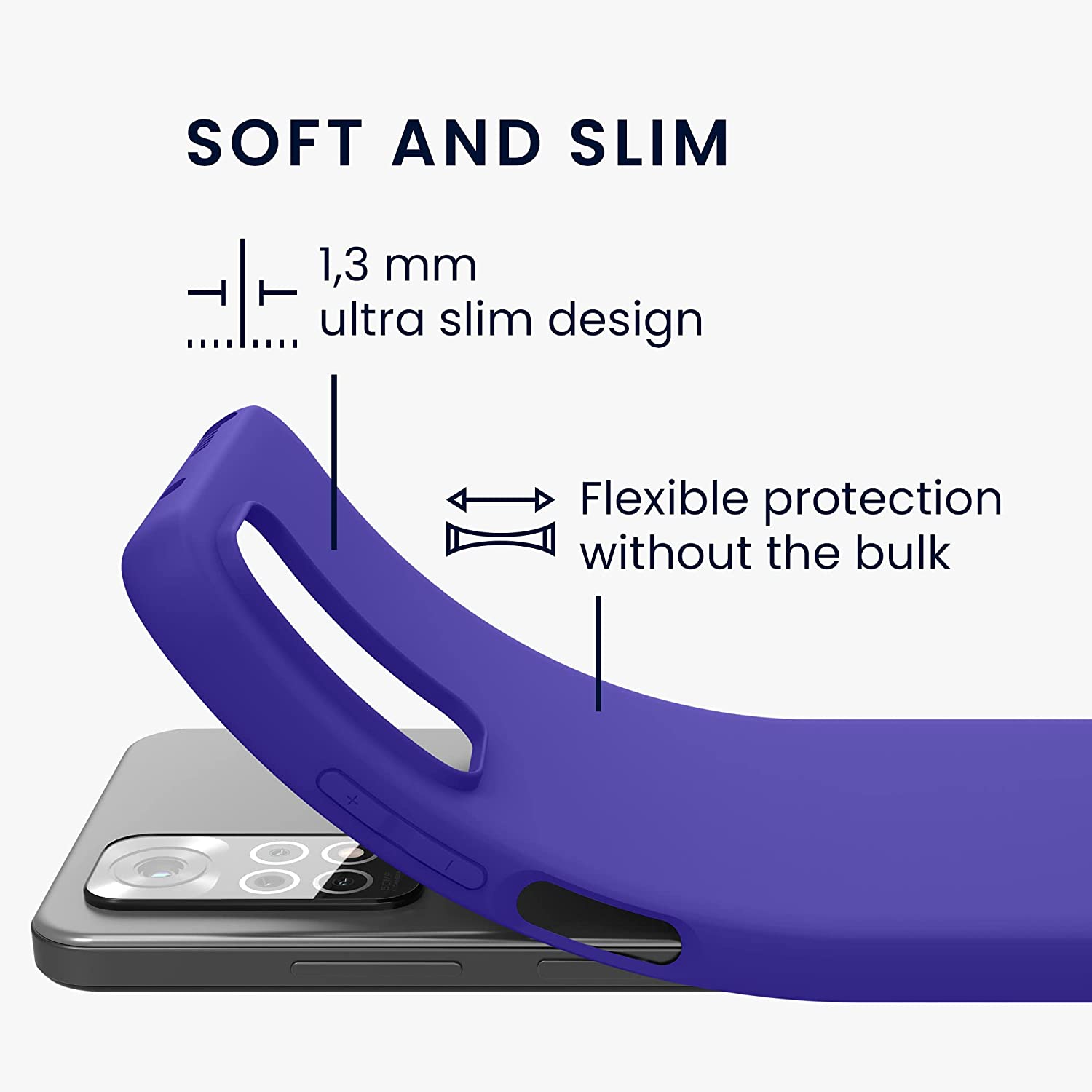 KW Xiaomi Redmi Note 11 / Redmi Note 11S Θήκη Σιλικόνης TPU - Blue Violet - 57368.234