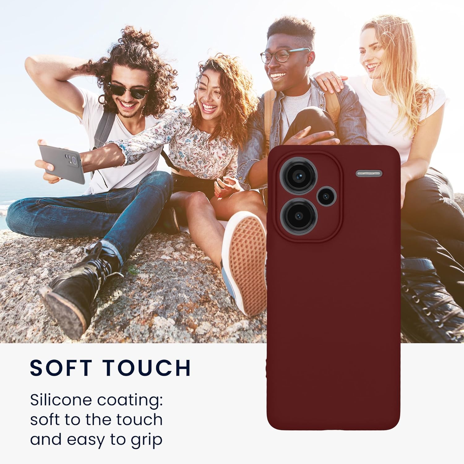 KW Xiaomi Redmi Note 13 Pro+ 5G Θήκη Σιλικόνης TPU - Bordeaux Purple