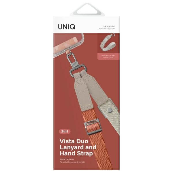 Uniq Vista Universal Phone Lanyard - 2 σε 1 Λουράκι Κινητού - Terracotta Beige