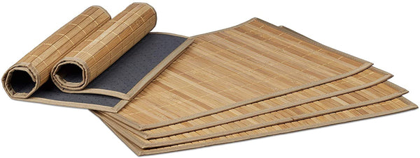 Relaxdays 6 Σουπλά από Μπαμπού - Brown - 4052025965334