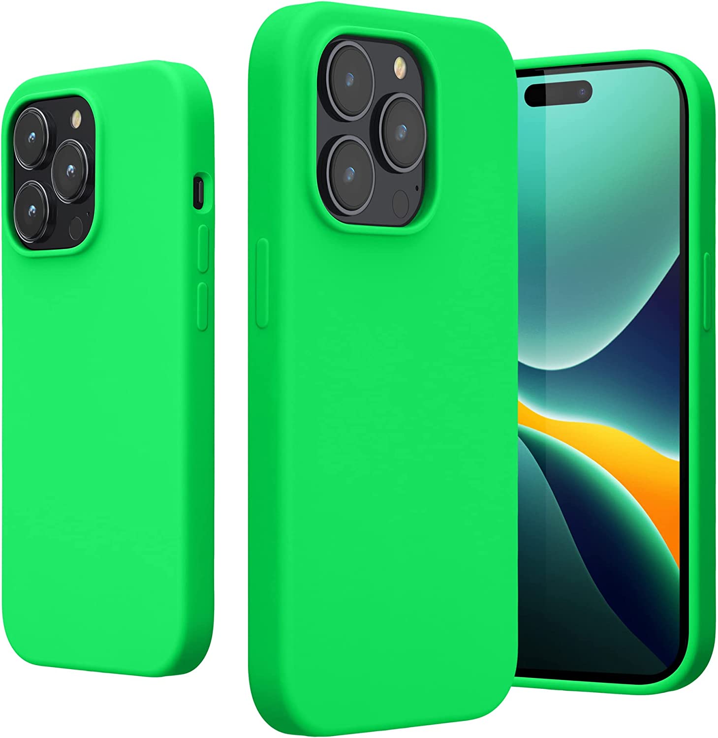 KW iPhone 14 Pro Θήκη Σιλικόνης TPU - Neon Green - 59073.44