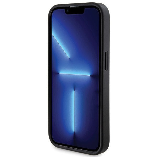 Guess iPhone 15 Pro Max - 4G Metal Logo Σετ MagSafe Σκληρή Θήκη με Επένδυση Συνθετικού Δέρματος και Powerbank 5000mAh - Black - GUBPM5P15X4GEMGK