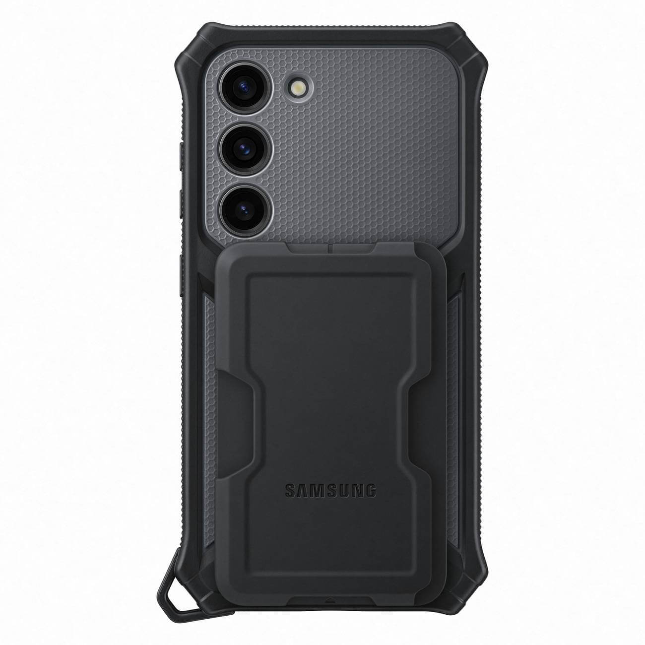 Samsung Rugged Gadget Samsung Galaxy S23 Σκληρή Θήκη με Stand και Υποδοχή για Κάρτα - Grey - EF-RS911CBEGWW