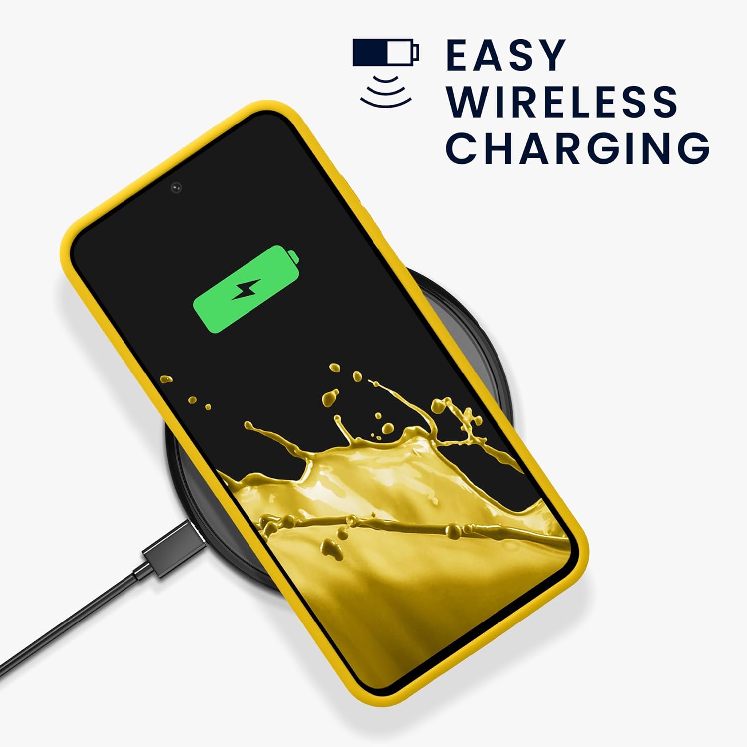 KW Samsung Galaxy S24 FE Θήκη Σιλικόνης Rubberized TPU - Bright Yellow