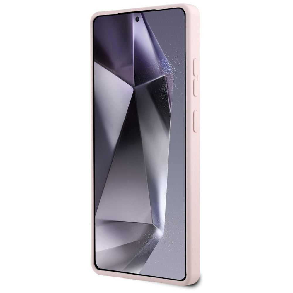 Karl Lagerfeld Samsung Galaxy S25 Ultra - Silicone Double Heads and Circle - Σκληρή Θήκη Σιλικόνης με MagSafe - Pink - KLHMS25LSKCHTCP